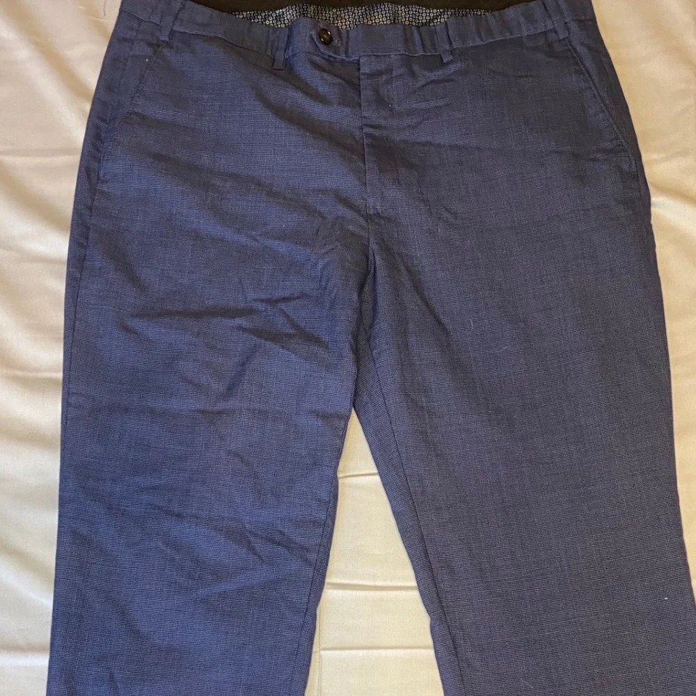 Lauren‎ Ralph Lauren Dress Pants Mens 38x32 Navy Blue Wool Blend Stretch